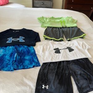 Under Armour boys 3-pack short/shirt sets